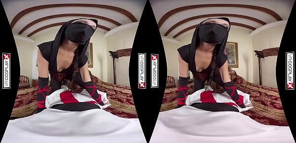  Assassins Creed Cosplay VR Porn starring Jade Presley in action packed pussy fucking